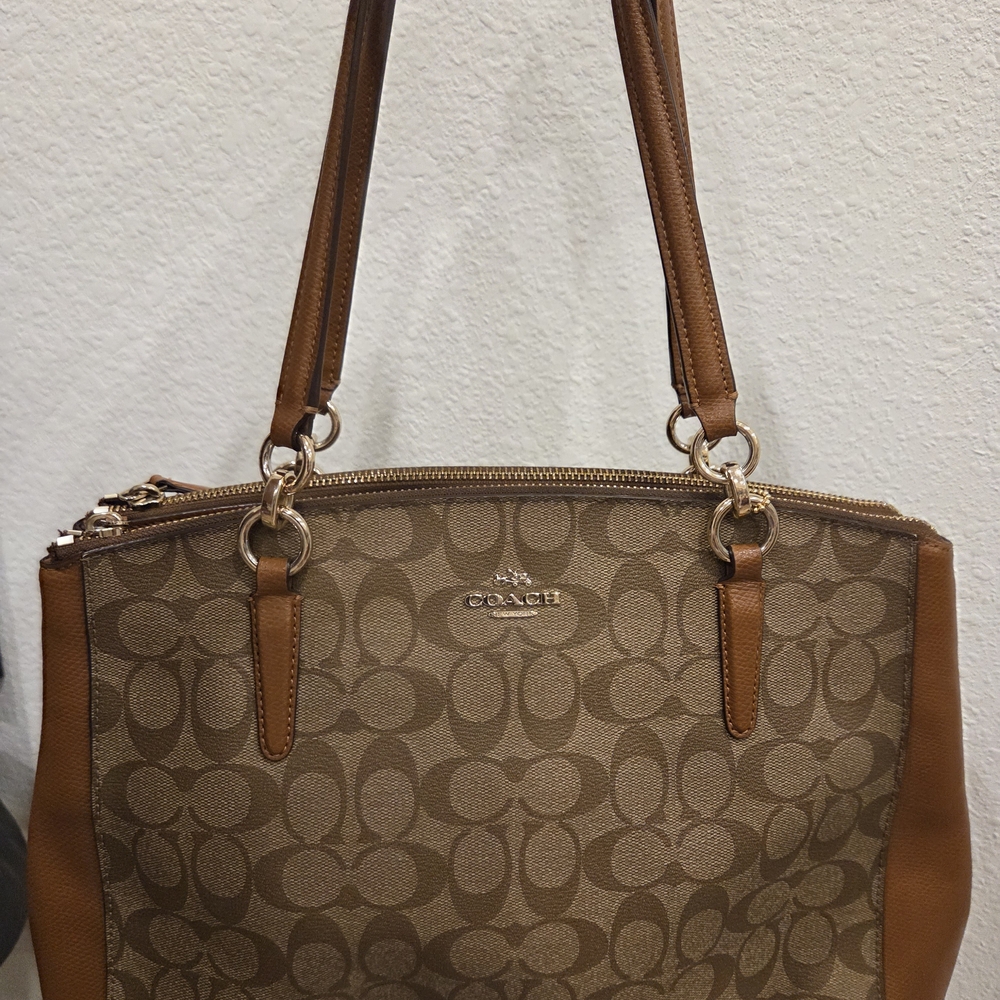 Coach Brown Signature Tote Bag - Picture 9 of 12
